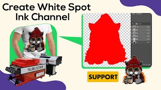 How to create a white spot ink channel with Adobe Photoshop  SUBLISTAR [upl. by Atnuhs]