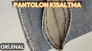 Orjinal✅Kot Pantolon Kısaltma 💯KENDİN YAP ORJINAL KOT PACASI NASIL YAPILIR [upl. by Indira]