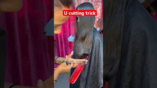 U cutting trick haircut shorts [upl. by Dyrraj]