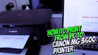 How To Print From Computer To Canon Pixma MG3650 MG3620 MG 3600 Series Printer [upl. by Islaen]