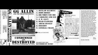 GG Allin  Abuse Myself Live [upl. by Anwahsiek]