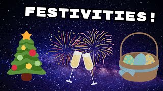 Festividades en inglés Festivities [upl. by Takken]