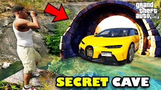 Franklin Found SECRET BILLIONAIRE CAVE Near Franklins House in GTA 5  SHINCHAN and CHOP [upl. by Friedland]