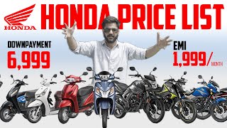 All Honda Bikes amp Honda Scooters 2021 Price List  Ft Honda Activa Honda Dio amp Honda Hornet 20 [upl. by Sonni412]