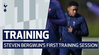 TRAINING  STEVEN BERGWIJNS FIRST TRAINING SESSION AT SPURS [upl. by Gabriello]