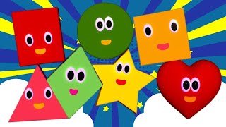 The Shapes Song for Toddlers Triangle Rectangle Song We are Shapes Learn Shapes Name CL Kids [upl. by Yemane829]