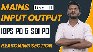 LIVE SESSION  MAINS INPUT OUTPUT  DAY 11  IBPS PO  SBI PO MAINS  REASONING SECTION  MRJD [upl. by Ransome229]