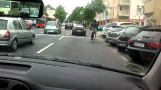 Roßstrasse Fahrrad Abstand rechts überholen [upl. by Flann]