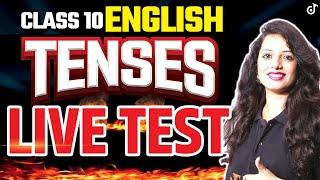 Class 10 English Tenses LIVE TEST  English Grammar  Pooja Mam class10 class10english [upl. by Nitsoj]