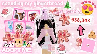 🦄600k gingerbread shopping spree 🍪🛍️  small giveaway CLOSED 🎁✨ roblox adopt me  KeniaPlays ♥︎ [upl. by Strader]