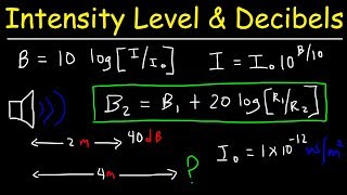 Sound Intensity Level in Decibels amp Distance  Physics Problems [upl. by Kauffmann]