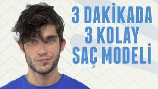 3 Dakikada 3 Kolay Erkek Saç Modelleri  Erkek Kafası [upl. by Ainimre406]