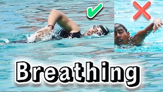 Easy Way to Learn Breathing In Swimming Swimming Tips for Beginners [upl. by Sido]