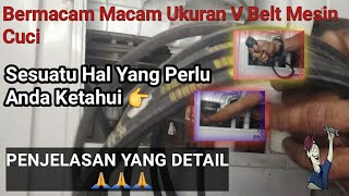 UKURAN V BELT MESIN CUCI 2 TABUNG [upl. by Roper]