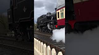 BR 4MT 80151 leaving Sheffield Park Station withe the Wealden rambler service the bluebell railway [upl. by Eiramannod]