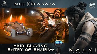 Mindblowing Entry of Bhairava  Prabhas on Bujji  Bujji x Bhairava Event  Kalki 2898 AD  Prabhas [upl. by Eudo]