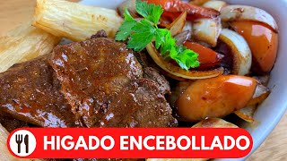 HIGADO ENCEBOLLADO  RECETA DELICIOSA [upl. by Nylecyoj]