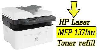 HP Laser MFP137fnw  HP 106A  W1106A  printer toner refill [upl. by Kilmarx]