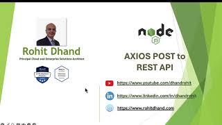 Nodejs AXIOS POST Request [upl. by Abil]