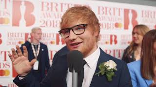 Ed Sheeran BRITs 2018 red carpet full interview  Magic Radio [upl. by Aicelef]