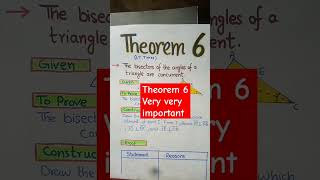 Theorem 6 class 9th math exam 2025 [upl. by Randolph]