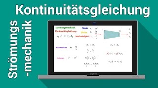 Kontinuitätsgleichung  Physik Aufgabe und Lösung  Strömungsmechanik Hydrodynamik [upl. by Llehcnom678]