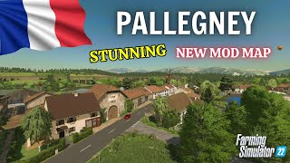 quotPALLEGNEYquot FS22 Map TourReview  New Mod Map  Farming Simulator 22  PS5 [upl. by Goulden680]