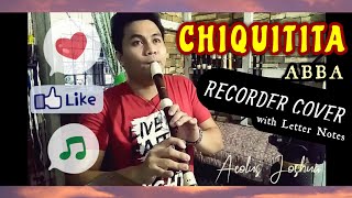 CHIQUITITA  ABBA  Recorder Flute Cover with Letter Notes [upl. by Westbrook]