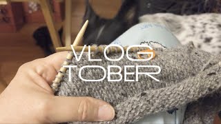 Vlogtober 2024 Day 5 Hot Weather Knitting and my Dogs another Daily Vlog [upl. by Analra643]