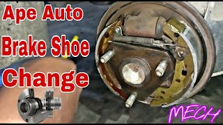 Ape Diesel Auto Brake Shoe Change [upl. by Aelegna]