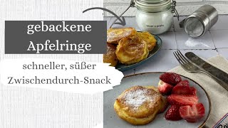 gebackene Apfelringe  Apfelküchle aus der Pfanne [upl. by Inavoig]