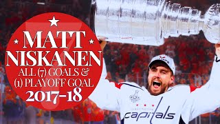 Matt Niskanen All 7 Goals amp 1 Playoff Goal 201718  Capitals Highlights [upl. by Bilski]