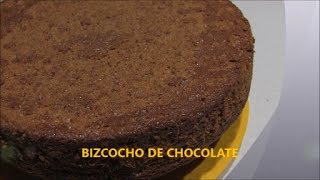 Bizcocho de chocolate receta [upl. by Manvel]