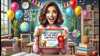 🏆 Trend Enterprises Student of The Week Certificate  Best Student of the Week Certificate 📜 [upl. by Ronny]