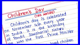 Childrens Day Essay 150 Words  Essay on Childrens Day 150 Words  Essay Writing on Childrens Day [upl. by Gianina]