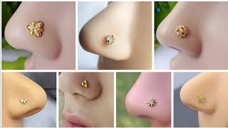 Lightweight Affordable Gold Nose pin designs 2024  Latest trendz [upl. by Norrab]