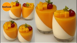 Mango Panna Cotta│Panna Cotta │Mango Panna Cotta Recipe│How To Make Panna Cotta [upl. by Nadda179]