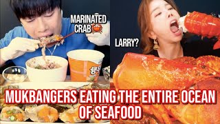 mukbangers eating the ENTIRE ocean of seafood [upl. by Festa]