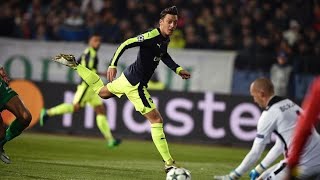 Mesut Özil Goal vs Ludogorets 201617  4k [upl. by Hanej348]