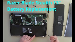 Razer Blade Stealth 13quot Battery Replacement [upl. by Eltsirc]