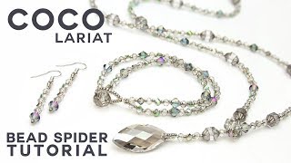 Coco Crystal Sliding Lariat Tutorial [upl. by Eilram]