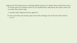 Evaluating a Forward Contract [upl. by Naginarb]