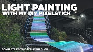 Lighting Painting with my DIY PixelStick [upl. by Anitan240]