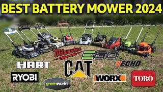 Best Battery Lawn Mower 2024 EGO Milwaukee ECHO Ryobi [upl. by Phio502]