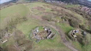 Aerial Filming Of The Dower House and World War II Anti Aircraft Bunkers at Purdown in Bristol [upl. by Korey924]