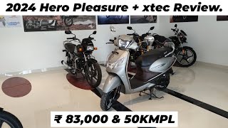 2024 Hero Pleasure  Xtec Detail Review  83000  50 KMPL  Better than Yamaha Fascino amp TVS NTorq [upl. by Anialahs217]