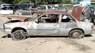 1982 PONTIAC J2000 Gets CRUSHED FLAT with others JUNK CARS [upl. by Amitie]