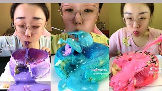 ASMR cake eating Mukbang speeded whole cake Mukbang [upl. by Matteo]