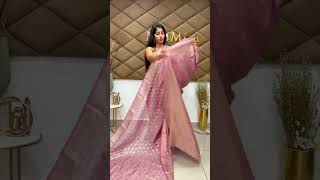 Crushed tissue sarees  mesmaa saree bridalstore silksaree crush [upl. by Holleran]