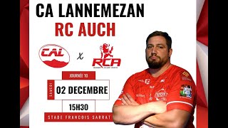 CA Lannemezan X Rugby Club Auch  Journée 10 Nationale 2 [upl. by Hayden105]